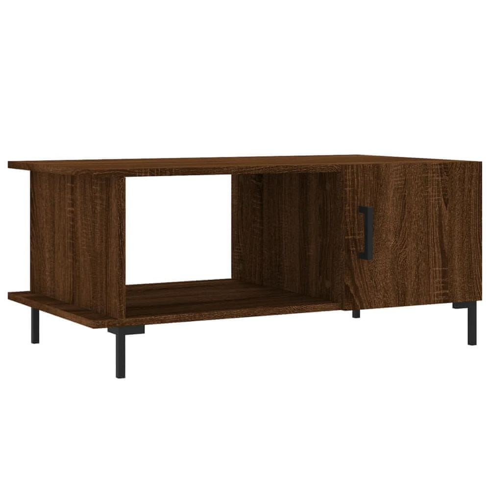 Vidaxl Konferenčný stolík hnedý dub 90x50x40 cm kompozitné drevo